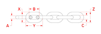 Suncor® 316L Stainless Steel S4 National Association of Chain Manufacturers (NACM) Chains - 2