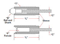 Male Threaded Swivel Sleeves