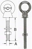 Shoulder Eye Bolt - Precision Cast <BR> Stainless Steel 2