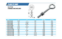 Plain Eye Bolt - Formed & Welded <BR> Stainless Steel 2