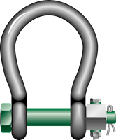 G-4243 Green Pin Fixed Nut Shackles Product Illustration