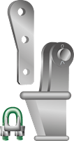 G-6419 Green Pin Long Wedge Sockets Product Illustration
