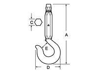 Non-Bearing Swivel and Non-Swivel Hook Socket Fitting - 2