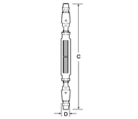 Forged Series Open Body Double Socket Turnbuckle - 2