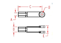 316-NM Stainless Steel Yoke End Threaded - 2