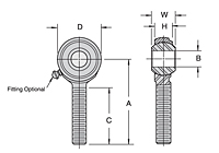 EM/EF Rod Ends (EM4) - 2