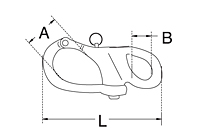 Dimensional Drawing for Fixed Snap Shackle