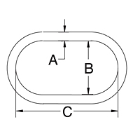 Dimensional Drawing for Drop Forged Master Link