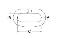 Dimensional Drawing for "C" Link