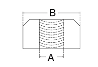 Dimensional Drawing for Flat End