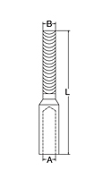 Dimensional Drawing for Lifeline Threaded Stud