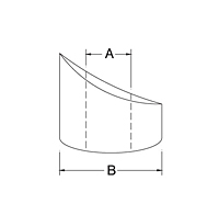 Dimensional Drawing for Angle Washer for Round Post