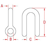 316-NM Stainless Steel Chain Shackle Bodies - 2