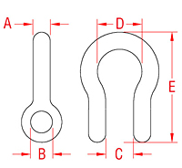 316-NM Stainless Steel Anchor Shackle Bodies - 2