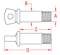 316-NM Stainless Steel Shackle Pins - 2