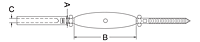 lag and swage stud turnbuckle drawing