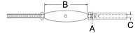 threaded rod and swage stud turnbuckle drawing