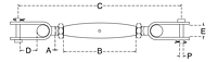 toggle and toggle pipe turnbuckle drawing