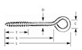 Stainless Steel Lag Thread Eye Bolts