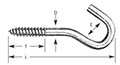 Screw Hooks with Lag Screw Thread