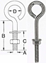 Plain Eye Bolt - Formed & Non Welded <BR> Stainless Steel 2