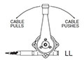 CableCraft Unidrum Lever Lower Mount, Left Exit