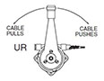 CableCraft Unidrum Lever Upper Mount, Right Exit