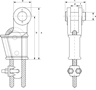 G-6419 Green Pin Long Wedge Sockets Technical Drawing