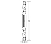 Forged Series Open Body Double Socket Turnbuckle - 2