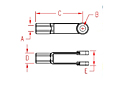 316-NM Stainless Steel Yoke End Threaded - 2