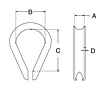 Dimensional Drawing for Regular Duty Thimble