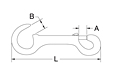 Dimensional Drawing for Bolt Snap