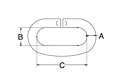 Dimensional Drawing for "C" Link