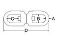 Dimensional Drawing for Eye & Eye Swivel