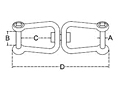 Dimensional Drawing for Jaw & Jaw Swivel with Flush Pin