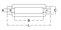 Dimensional Drawing for Drop Forged Turnbuckle Body