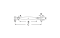 Dimensional Drawing for Jaw & Jaw Pipe Turnbuckle