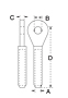 Dimensional Drawing for Swage Marine Eye