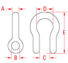 316-NM Stainless Steel Anchor Shackle Bodies - 2