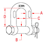 316-NM Stainless Steel Chain Shackles with Oversized Bolt - 2