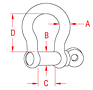 316 Stainless Steel Bow Shackles with Screw Pin - 2