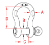 316-NM Stainless Steel Anchor Shackles with Oversized Screw Pin - 2