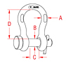 316-NM Stainless Steel US Anchor Shackles with Oversized Round Pin - 2