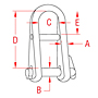 316 and 17-4 PH Stainless Steel Halyard Shackles with Key Pin - 2