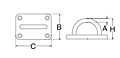 T304 Stainless Steel Formed and Welded Square Pad Eyes - 2