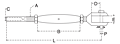 jaw and swage stud turnbuckle drawing