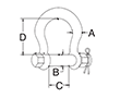 T-316 Stainless Steel Precision Cast Load Rated Bolt Pin Anchor Shackles - 2