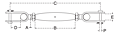 toggle and toggle pipe turnbuckle drawing