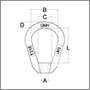 DROP FORGED EYE NUT S.S T316 diagram jpg